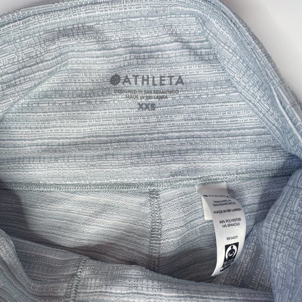 Athleta Jacquard High Rise Chaturanga Light Grey Ankle Leggings XXS - Picture 9 of 13